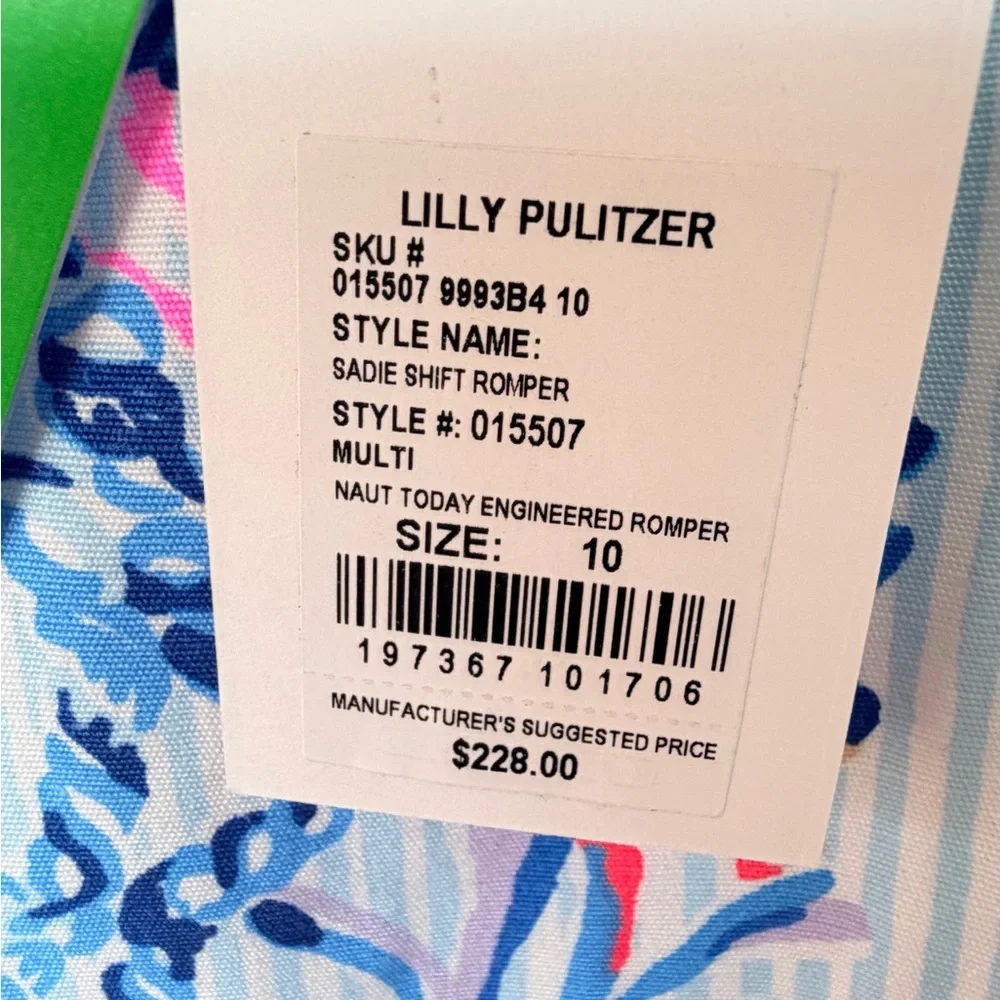 ❌SOLD NWT Lilly Pulitzer Sadie Romper Naut Today. Size 10 - Picture 3 of 3
